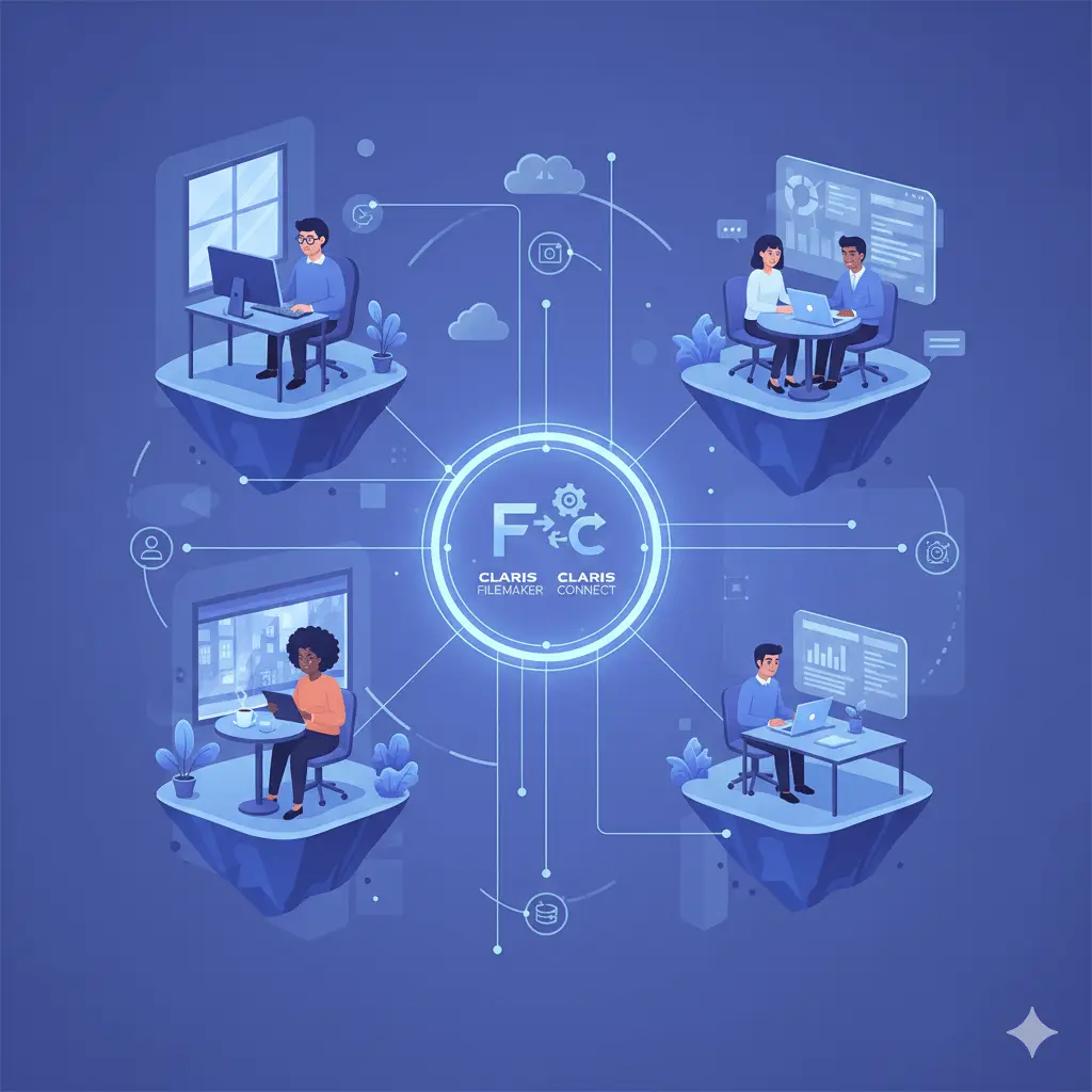 Illustration for “Claris for Remote Teams: Building Connected Workflows Anywhere”