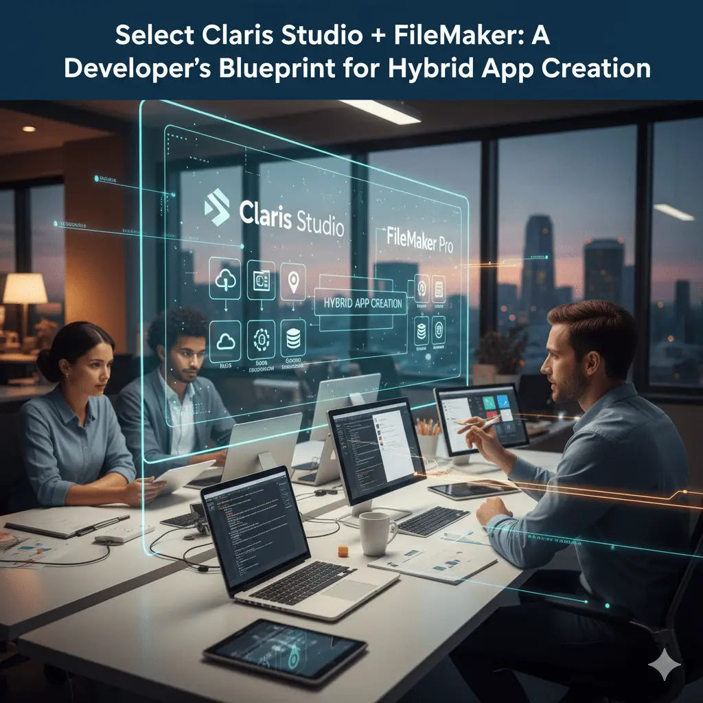Illustration for “Claris Studio + FileMaker: A Developer’s Blueprint for Hybrid App Creation”