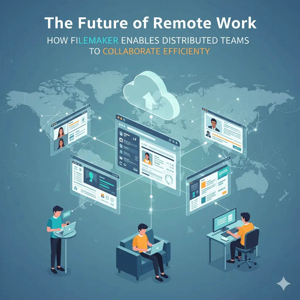Illustration for “The Future of Remote Work: How FileMaker Enables Distributed Teams to Collaborate Efficiently”