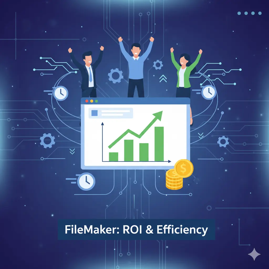 Illustration for “The Hidden ROI of FileMaker: Saving Time and Costs for Growing Businesses”