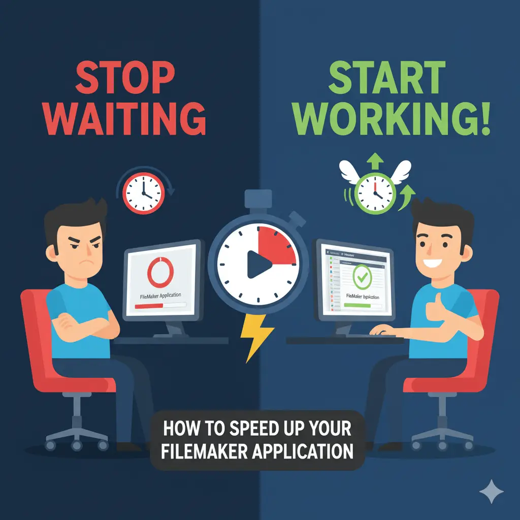 Illustration for “Stop Waiting — Start Working: How to Speed Up Your FileMaker Application”