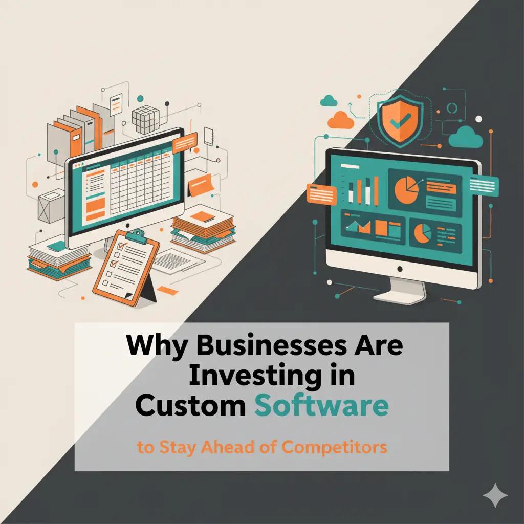 Illustration for “Why Businesses Are Investing in Custom Software to Stay Ahead of Competitors”